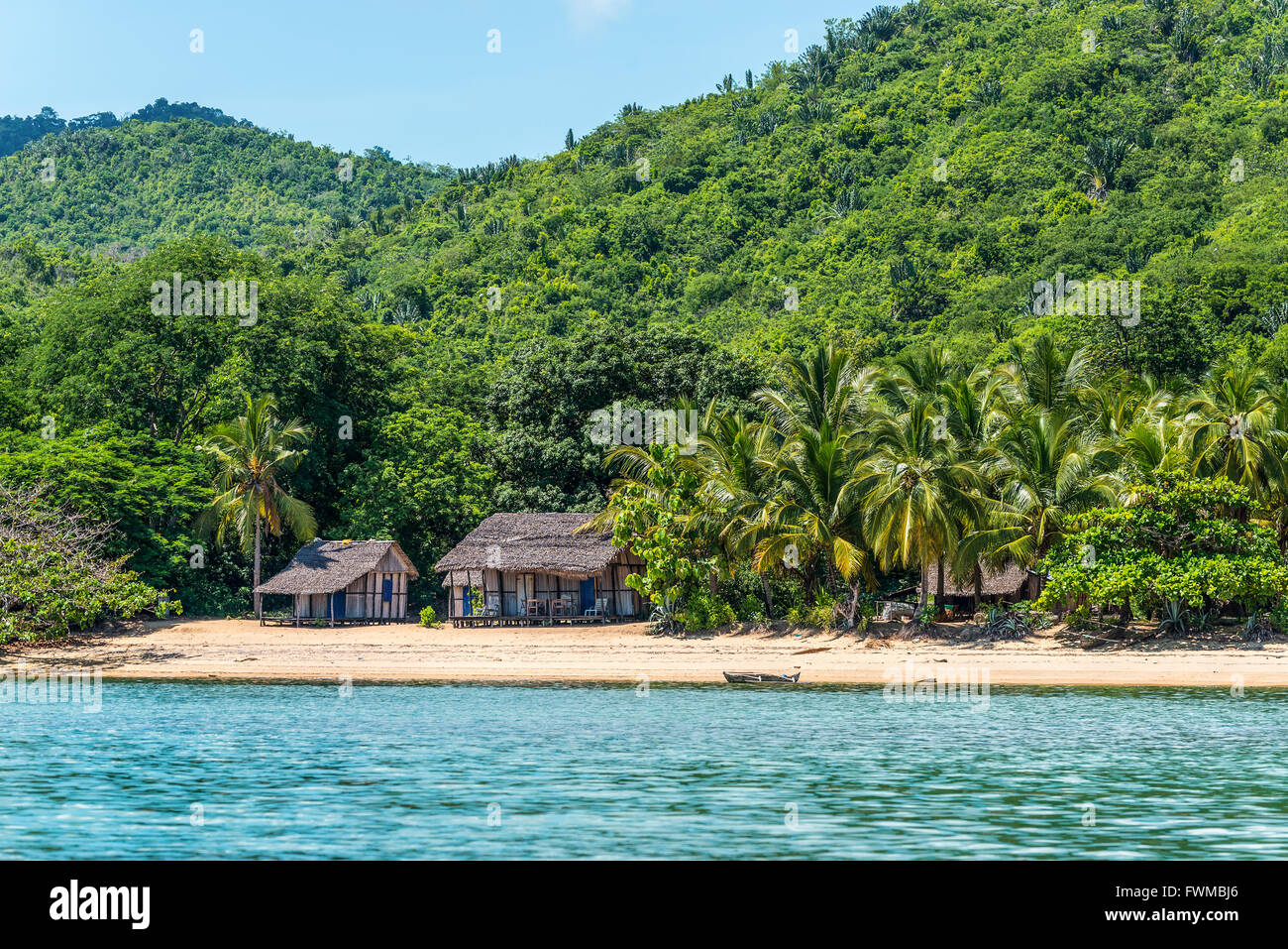 Lokobe Strict Reserve beach view in Nosy Be, Madagascar Stock Photo