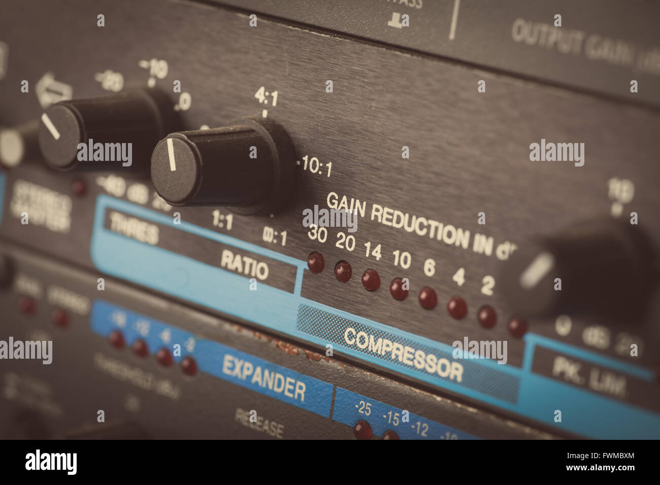 Recoding Studio Button Images Color image of many buttons in a sound recording studio Stock Photo - Alamy