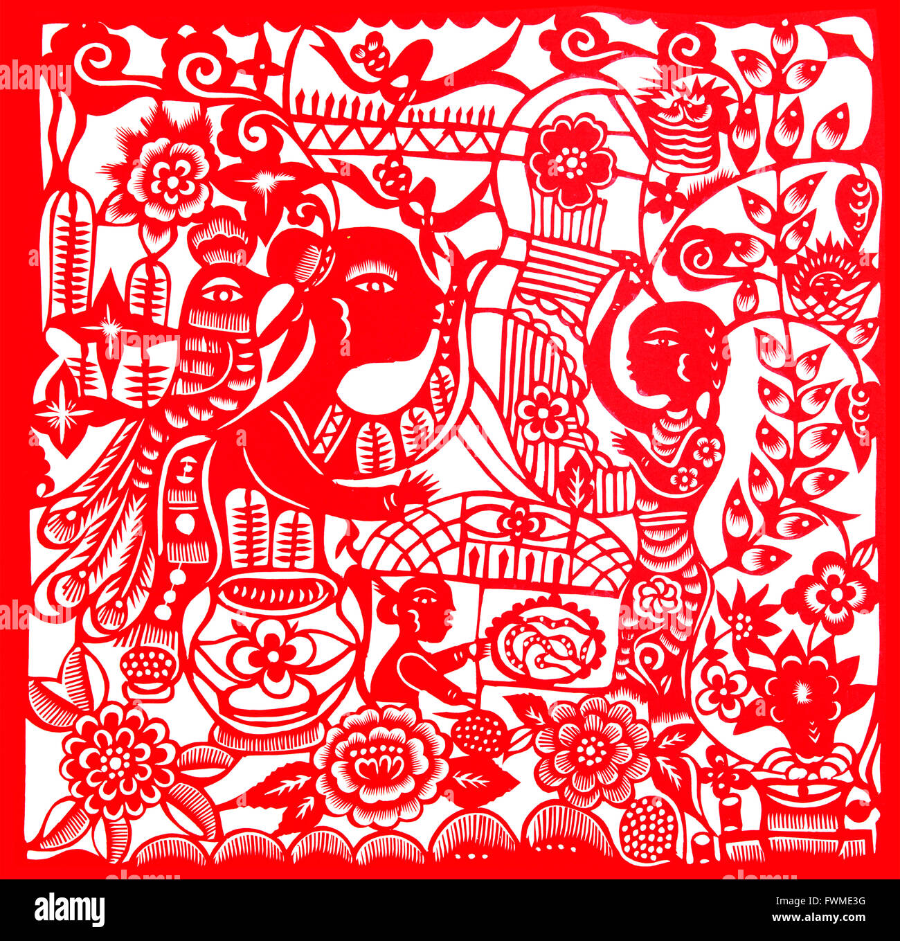 Chinese paper cutting art Stock Photo Alamy