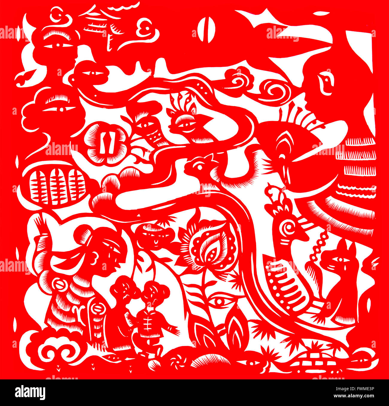 Chinese paper cutting art Stock Photo Alamy