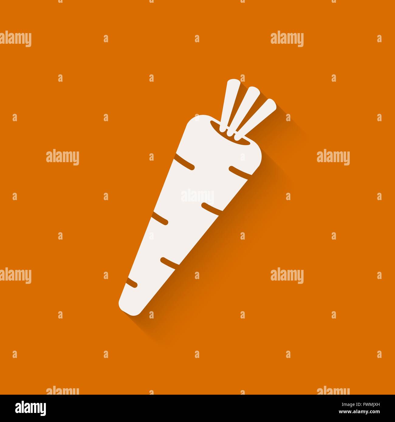 Carrot icon orange background. vector illustration - eps 10 Stock ...
