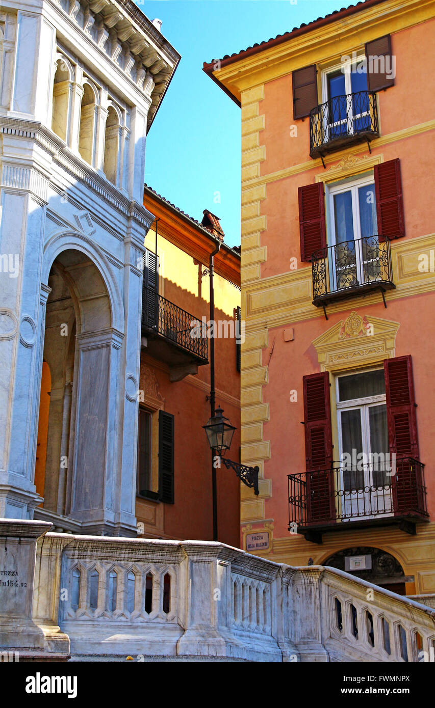 decorated building in Piemonte, Italy Stock Photo