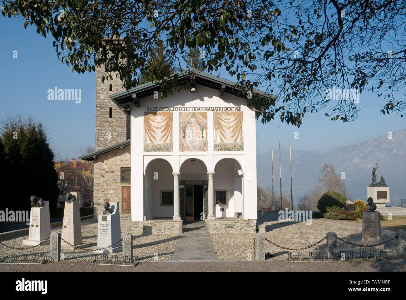 Madonna del Ghisallo sanctuary, Magreglio, Como province, Lombardy Italy Stock Photo