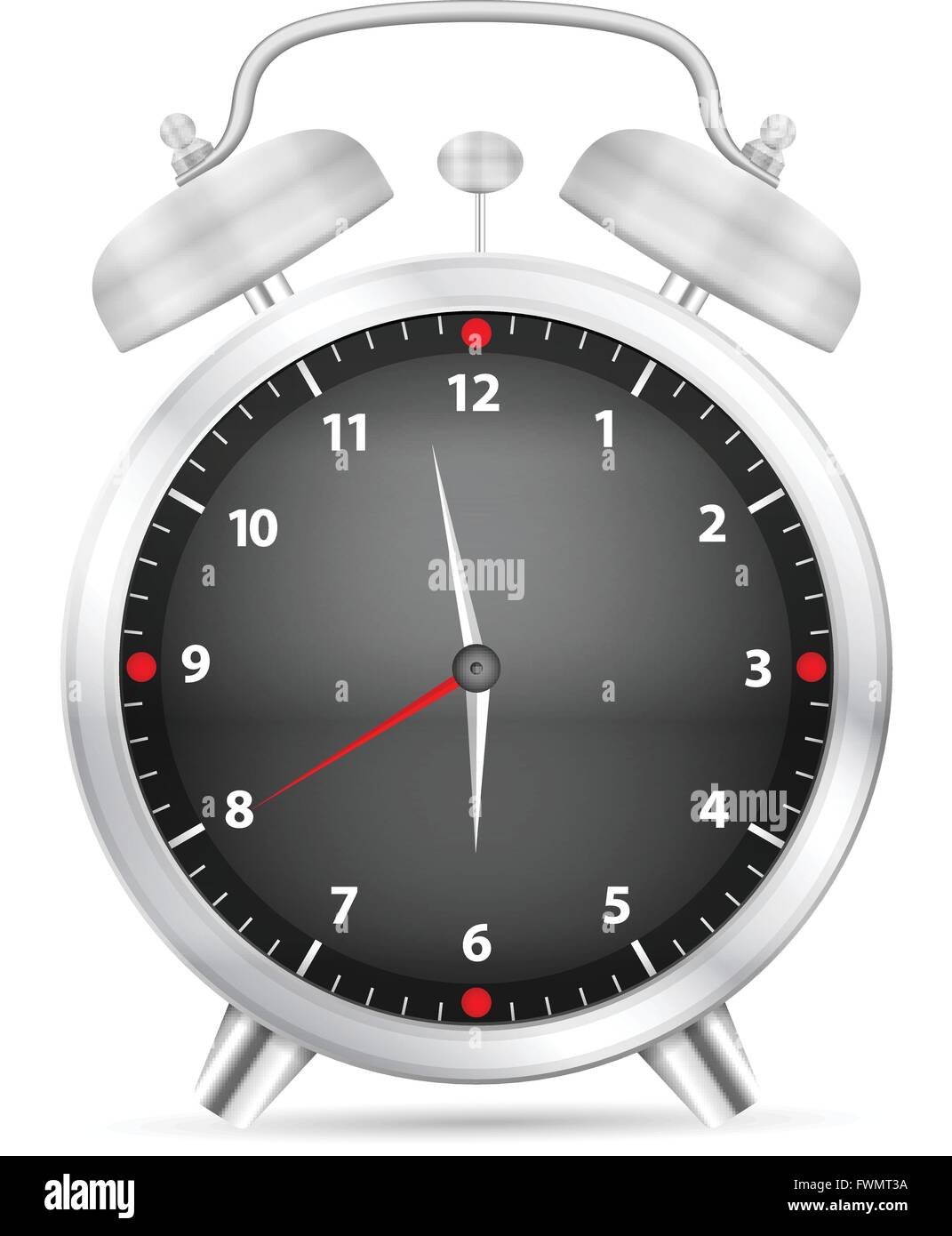 Alarm clock on a white background Stock Vector Image & Art - Alamy