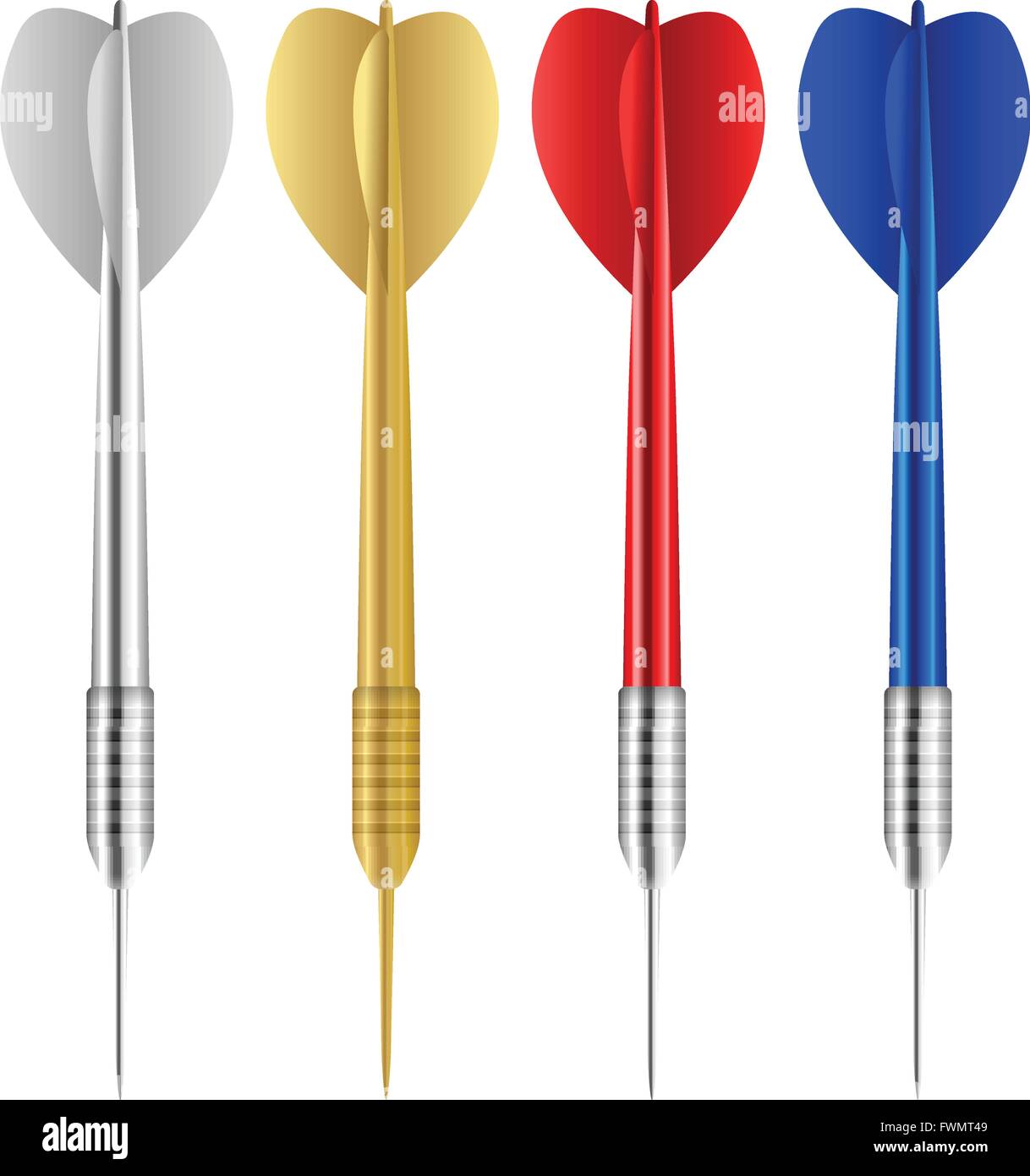 Darts set on a white background Stock Vector Image & Art - Alamy