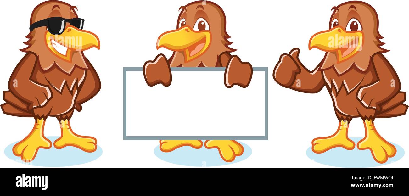 Hawk Mascot Vector happy Stock Vector Image & Art Alamy