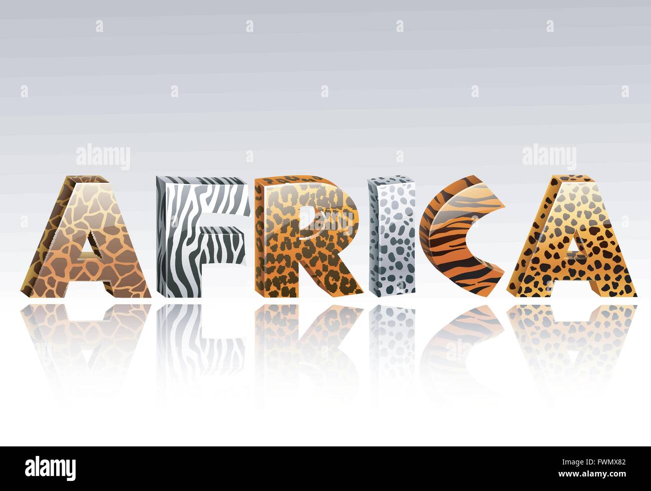 Word africa with animal fur and ethnic decoration Stock Vector Image & Art Alamy