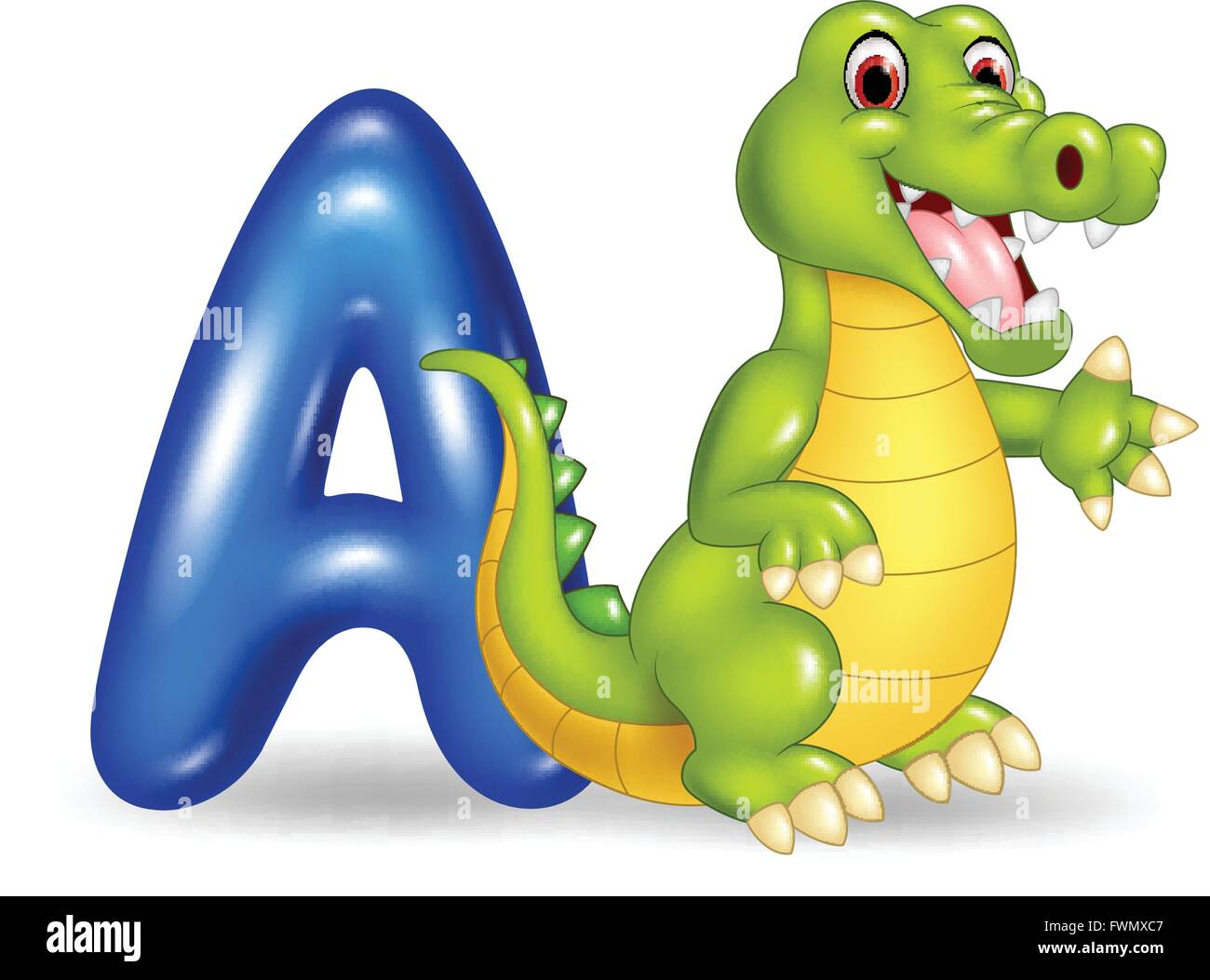Illustration of A letter for Alligator Stock Vector Image & Art - Alamy