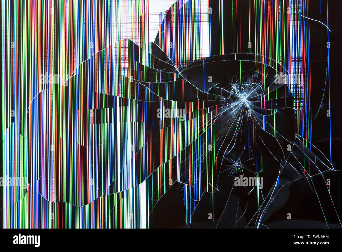 Broken tv screen sale image