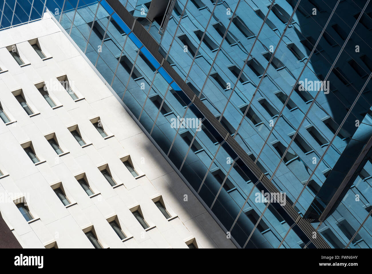 Reflections of Office Block, The City of Perth, Western Australia Stock Photo