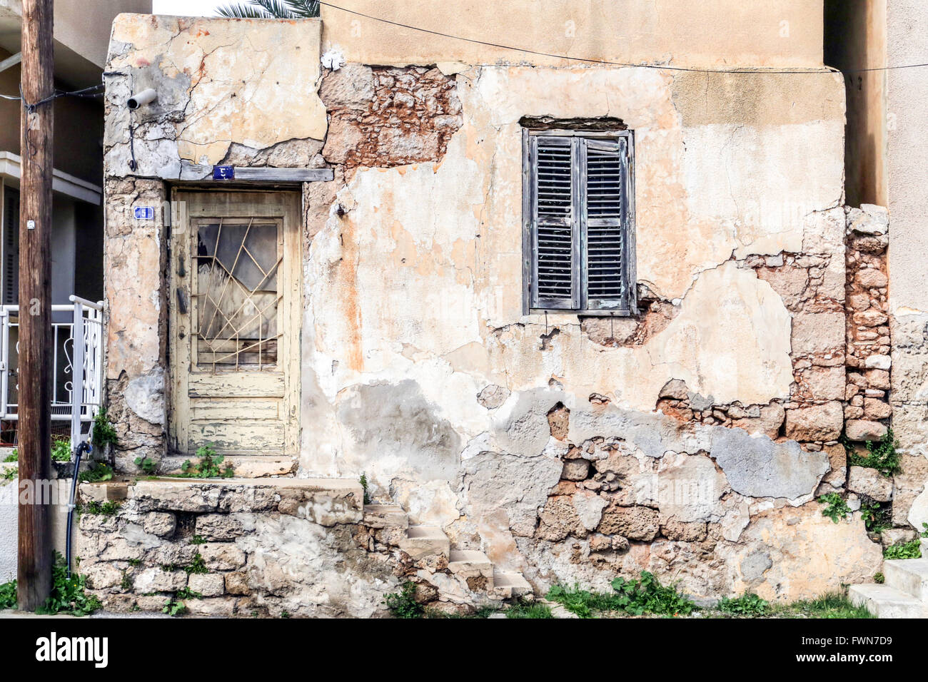 Abandoned House in Famagusta, Turkish Republic of Northern Cyprus TRNC Stock Photo