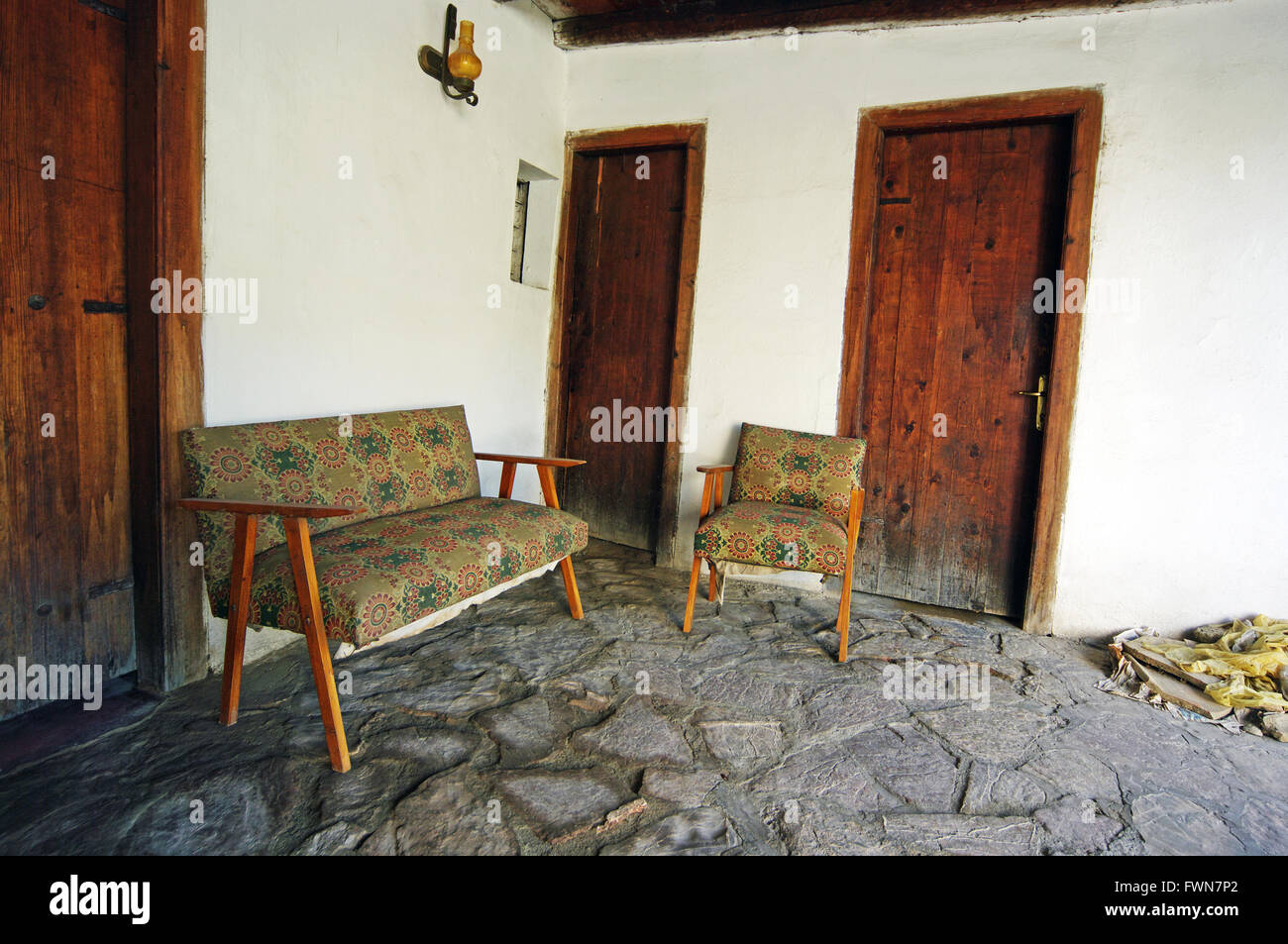 Soldier Dwelling House Museum, Interior, Elbasan, Albania Stock Photo