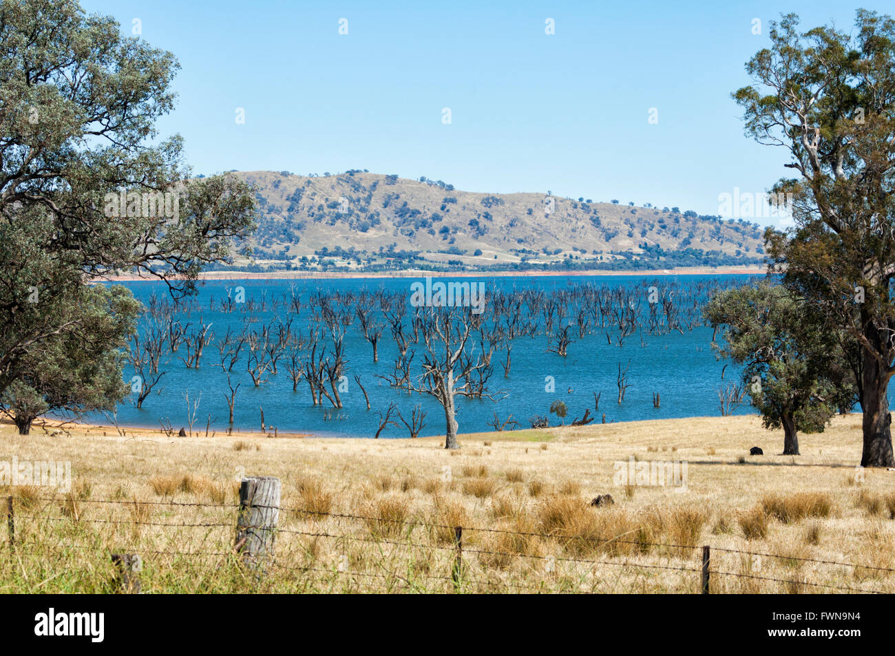Lake Hume is the reservoir formed by the Hume Dam, across the Murray