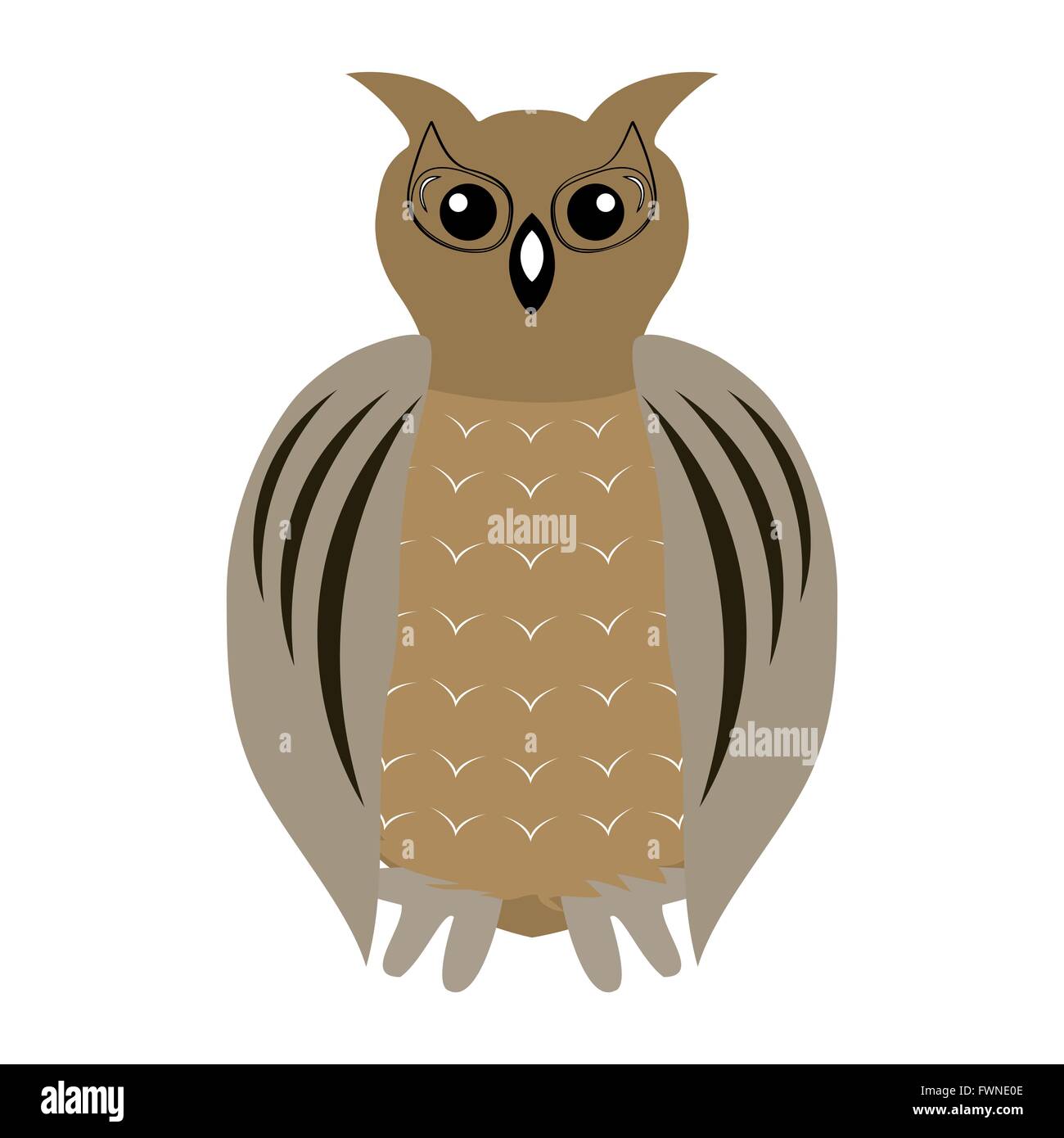 owl on a white background Stock Vector Image & Art - Alamy
