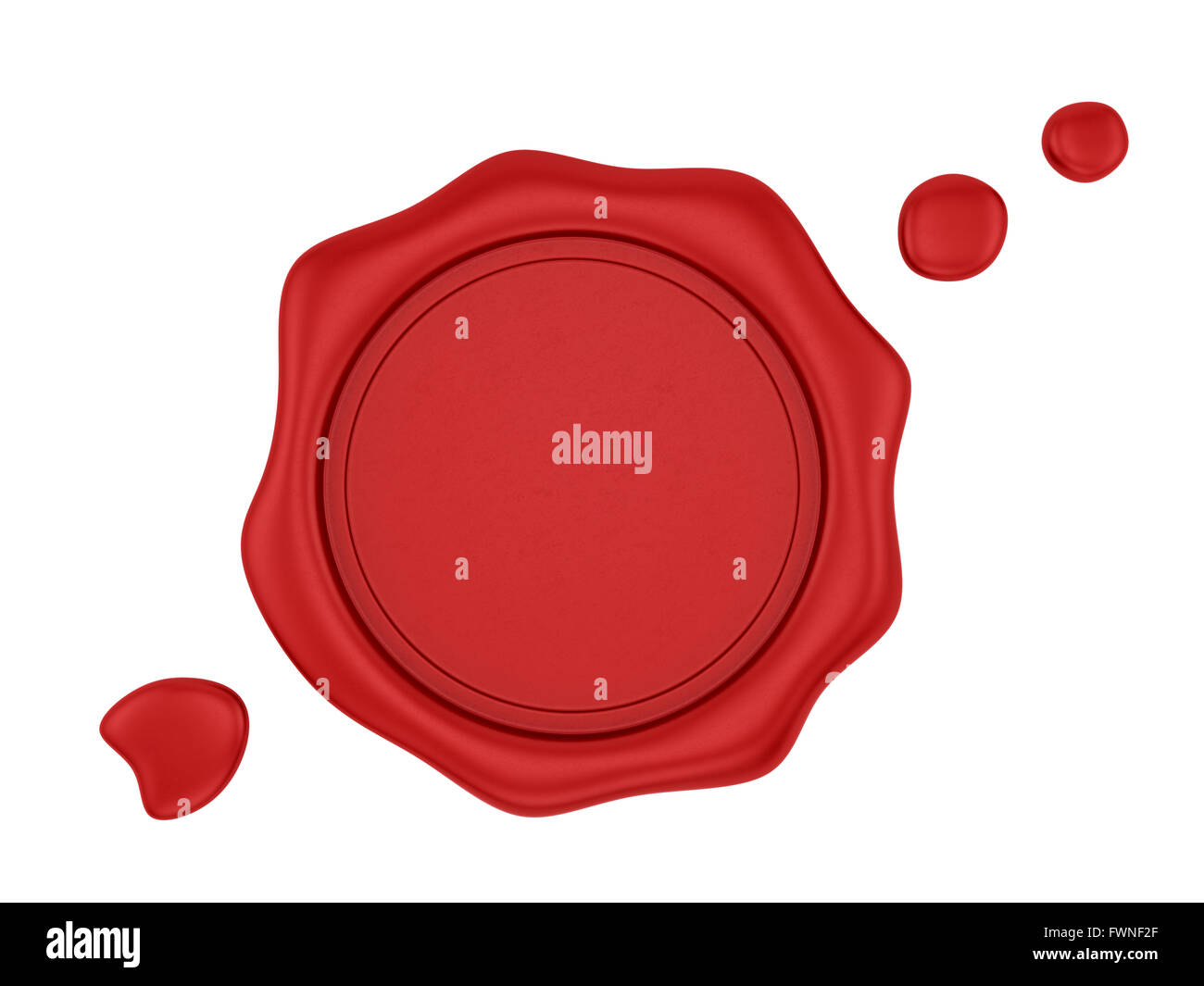 render of a red wax seal, isolated on white Stock Photo Alamy