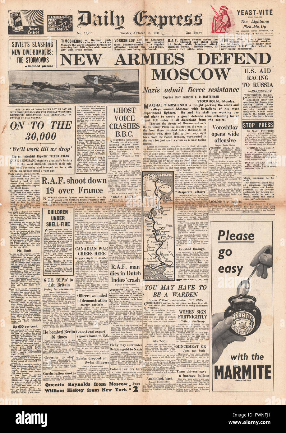 1941 front page daily express hires stock photography and images Alamy