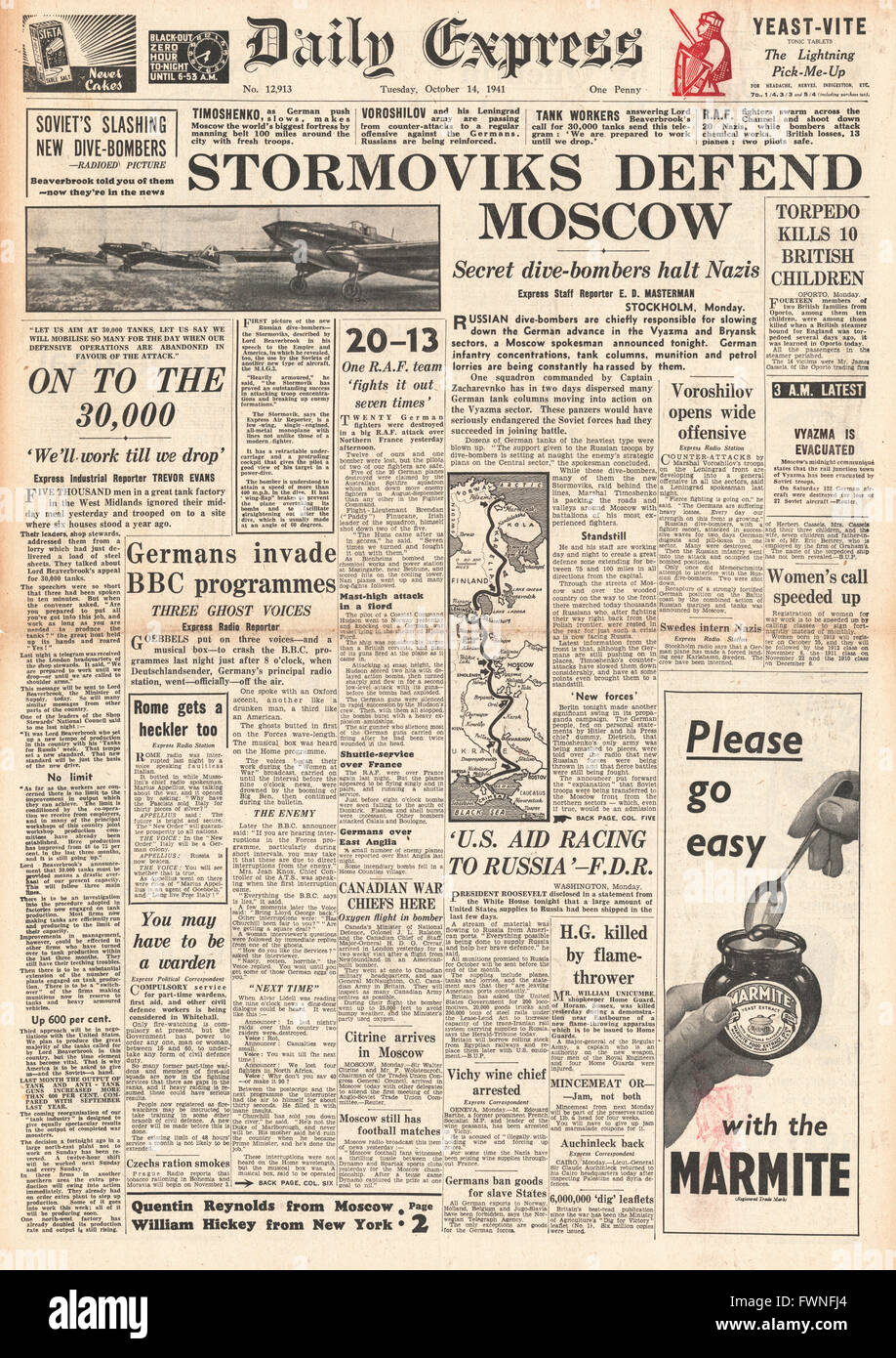 1941 front page daily express hires stock photography and images Alamy