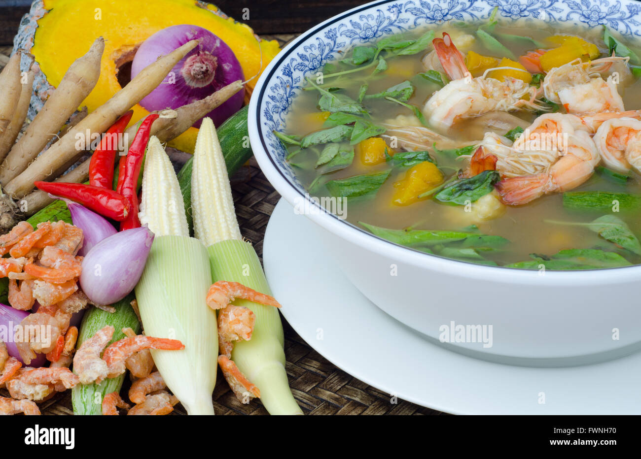 kind of Thai vegetable curry Stock Photo