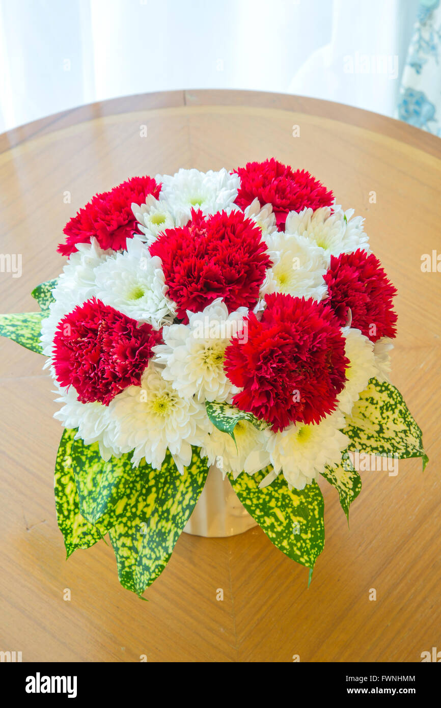 red Carnation bouquet using in wedding or any greeting ceremony Stock Photo Alamy