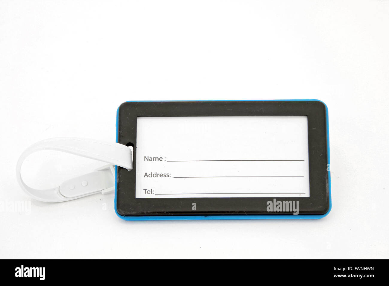 isolated blank luggage name tag Stock Photo Alamy