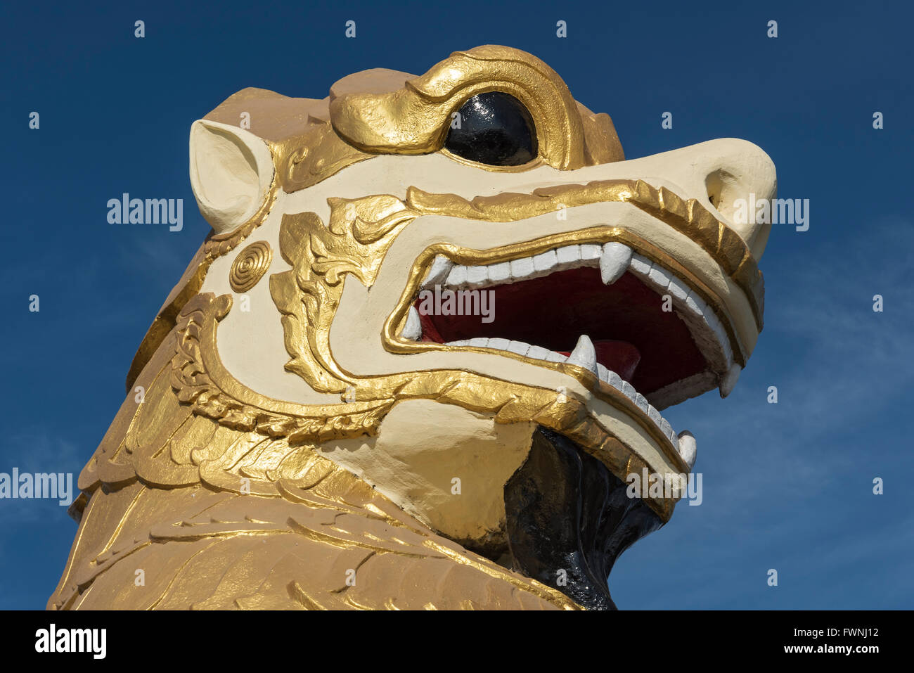 Chinthe statue on Mt. Kyaiktiyo, Burma, Myanmar Stock Photo - Alamy