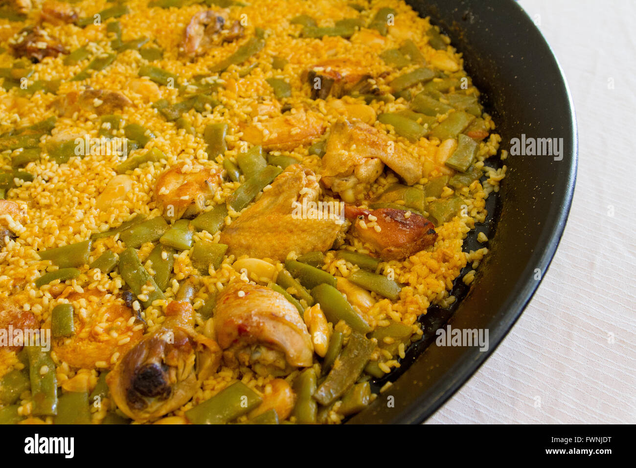 Paella dish from Valencia Spain Stock Photo