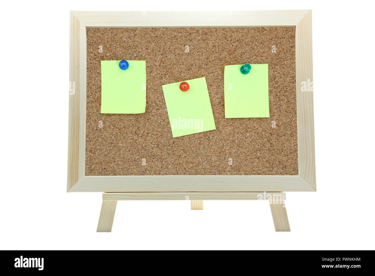 Note Paper Sticker Attached To The Cork Board Stock Illustration