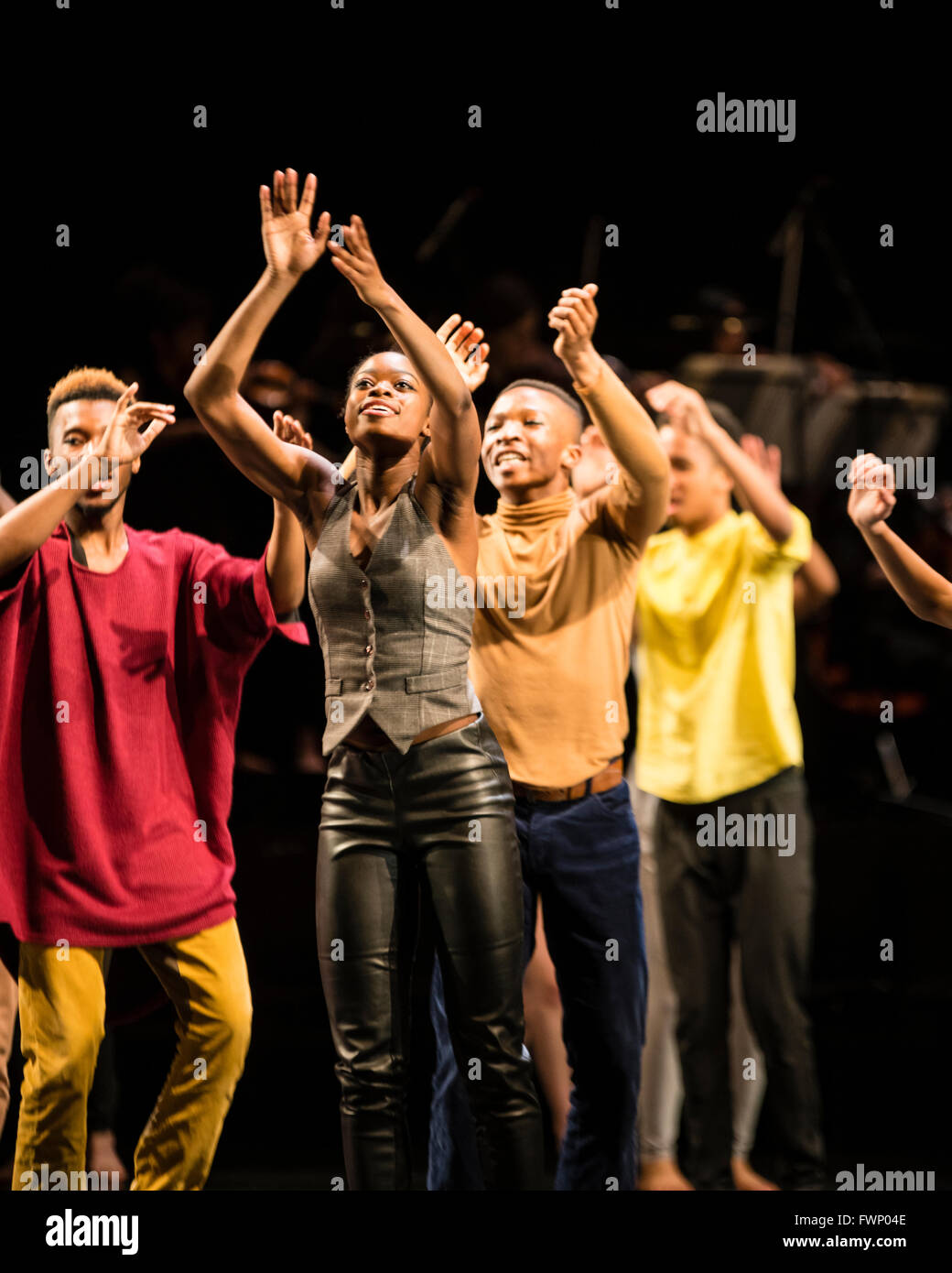 London 6th April 2016 - National Youth Dance Company / Michael Keegan-Dolan present In - Nocentes at Sadler's Wells Theatre. Credit:  Danilo Moroni/Alamy Live News Stock Photo