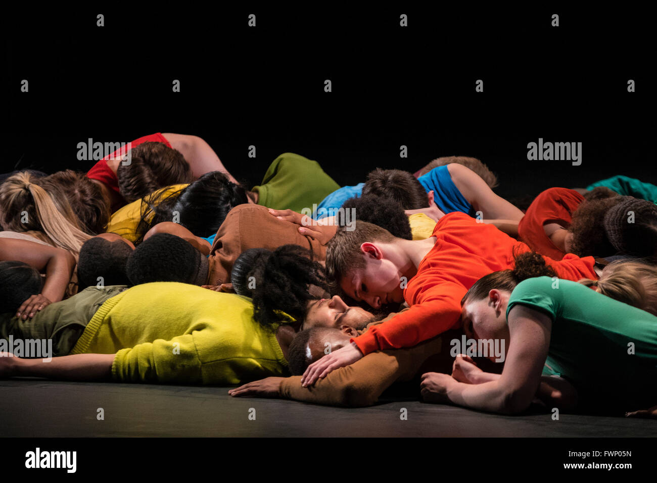 London 6th April 2016 - National Youth Dance Company / Michael Keegan-Dolan present In - Nocentes at Sadler's Wells Theatre. Credit:  Danilo Moroni/Alamy Live News Stock Photo