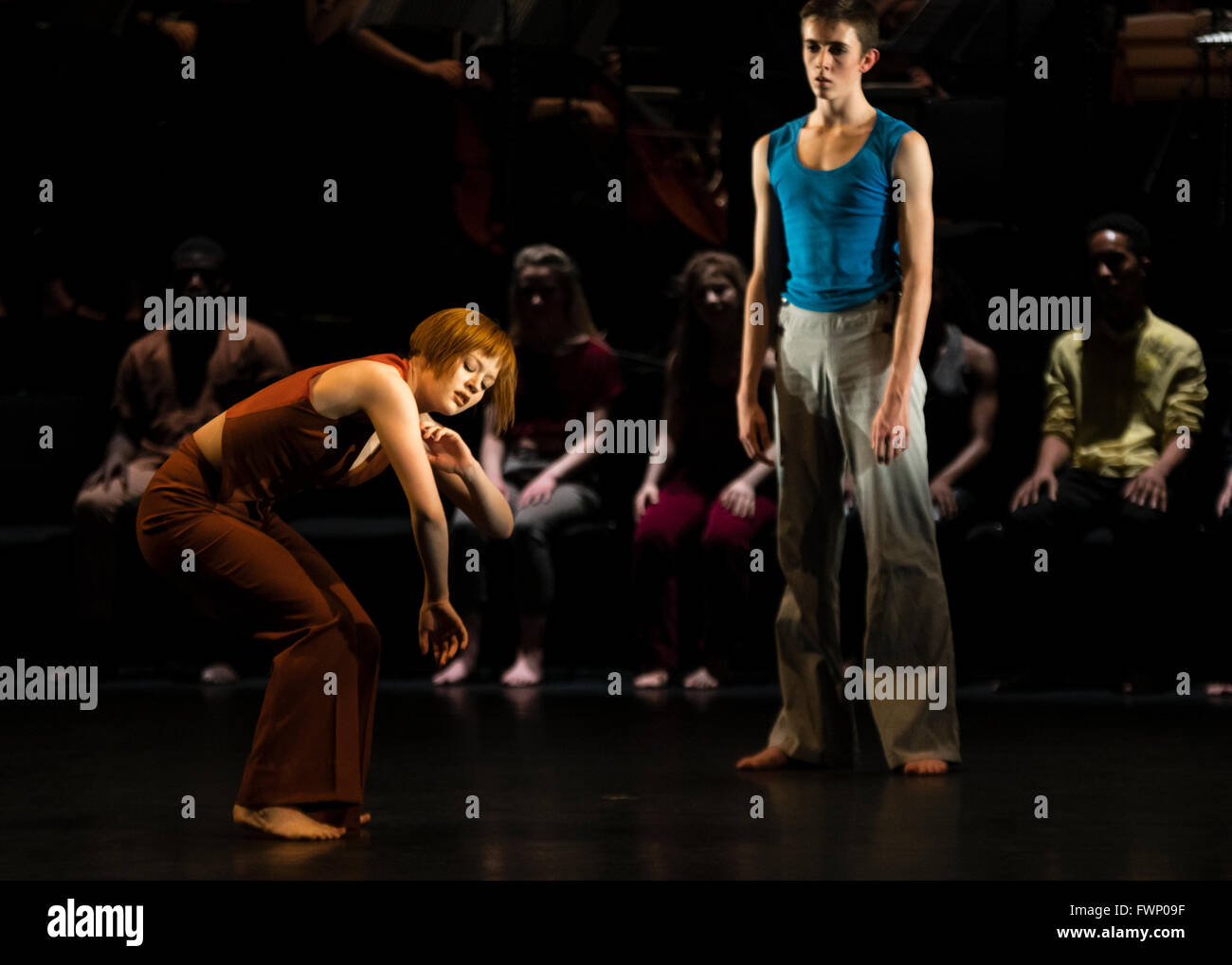 London 6th April 2016 - National Youth Dance Company / Michael Keegan-Dolan present In - Nocentes at Sadler's Wells Theatre. Credit:  Danilo Moroni/Alamy Live News Stock Photo