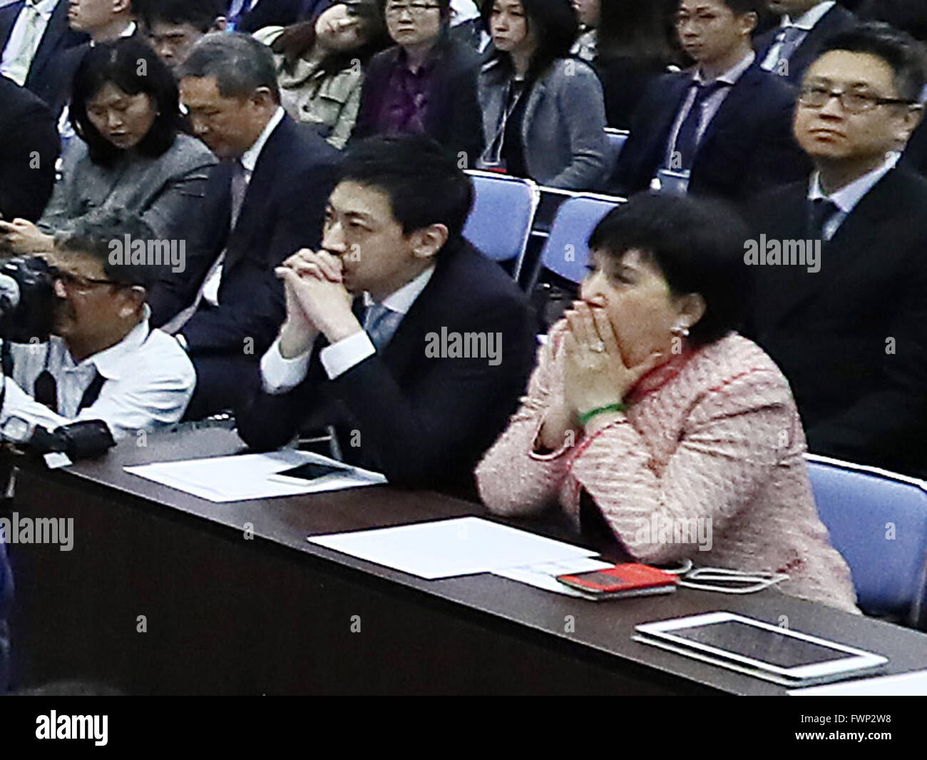 Huang Chiu-lien, CFO of Taiwanese electronics contractor Foxconn ...
