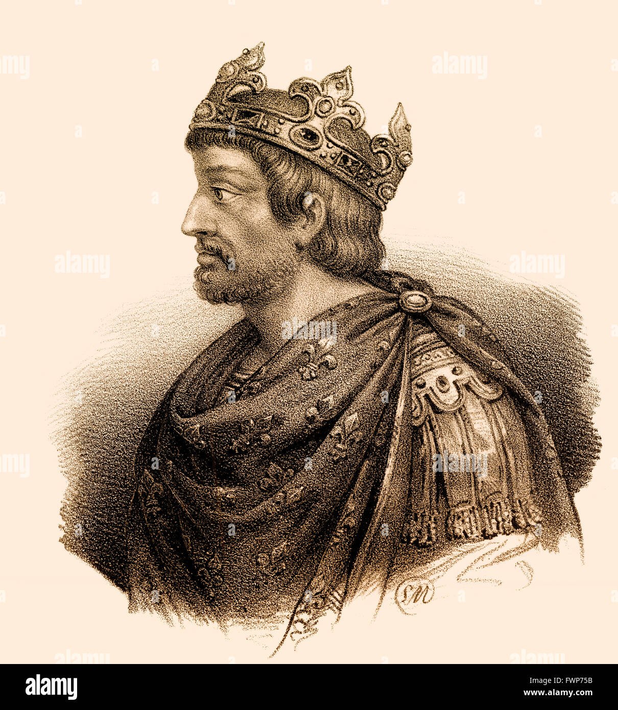Pepin le Bref, Pepin the Younger, Pepin III or Pippin the Short, c.  714-768, King of the Franks, Pepin le Bref, Pippin der Jünge Stock Photo -  Alamy