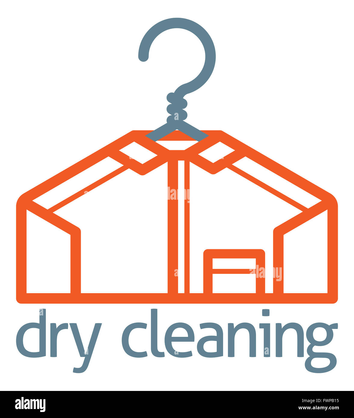 A dry cleaning clothes hanger shirt concept icon of a stylised shirt