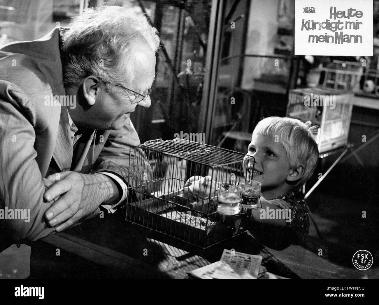Heute kündigt mir mein Mann, Deutschland 1963, Regie: Peter Goldbaum, Rudolf Nussgruber, Darsteller: Gert Fröbe Stock Photo
