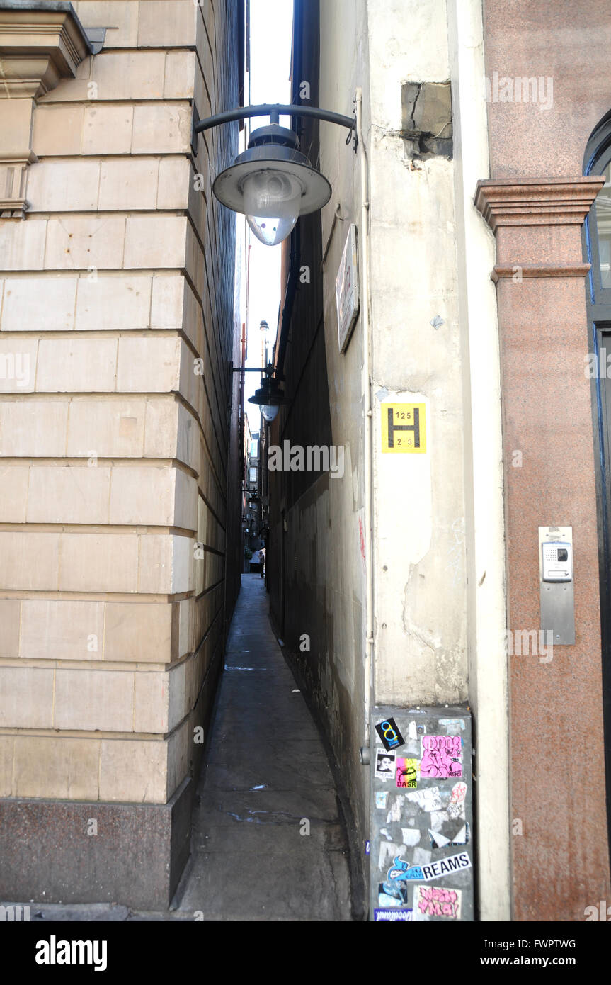 Narrowest alley in London Stock Photo