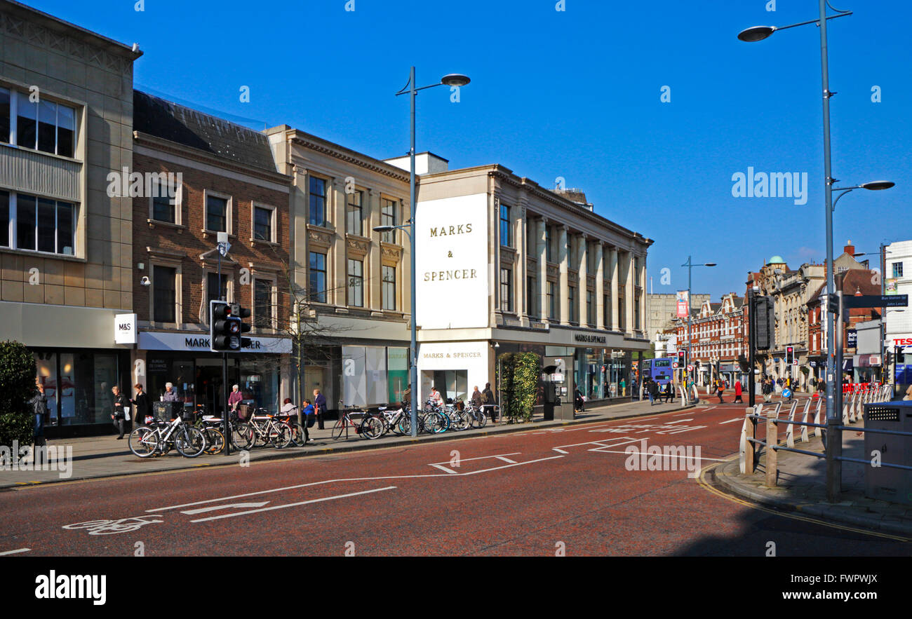 A view of St Stephen's Street leading to Red Lion Street in the City
