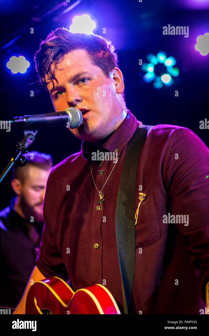 Broken Witt Rebels' Danny Core on vocals & rhythm guitar Stock Photo