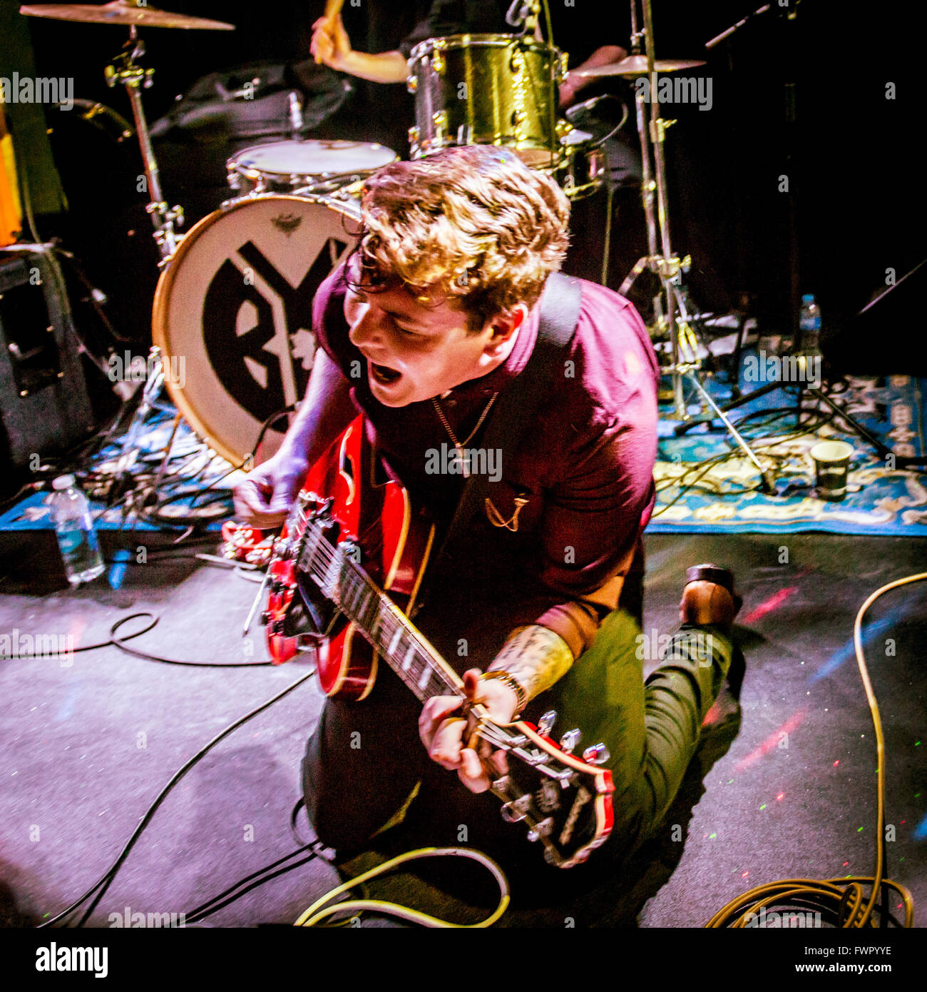 Broken Witt Rebels' Danny Core on vocals & rhythm guitar Stock Photo