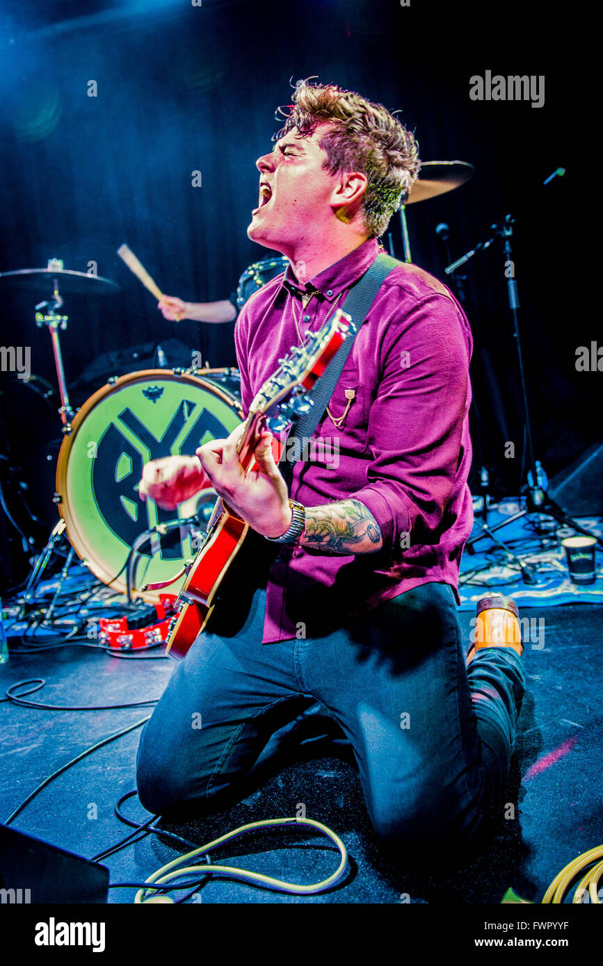Broken Witt Rebels' Danny Core on vocals & rhythm guitar Stock Photo