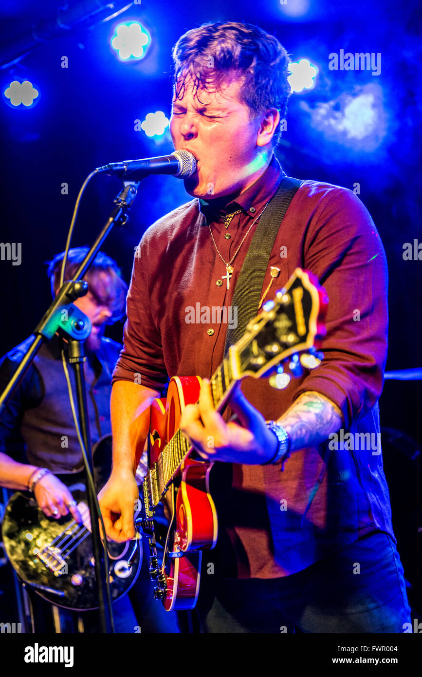 Broken Witt Rebels' Danny Core on vocals & rhythm guitar Stock Photo