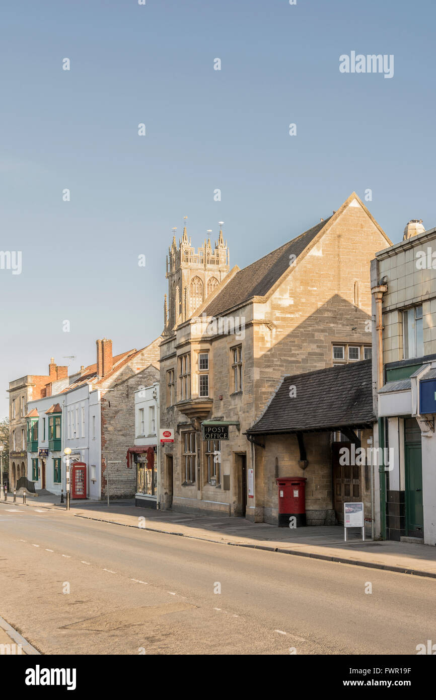 Glastonbury High Street Stock Photo Alamy