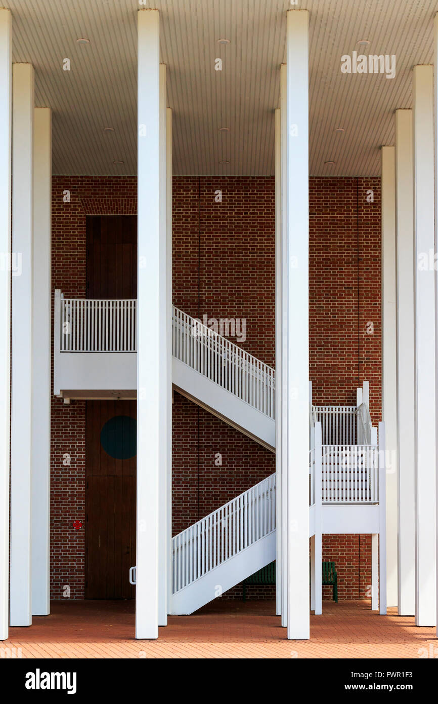 Detail of the town Hall in Celebration town centre, Osceola County