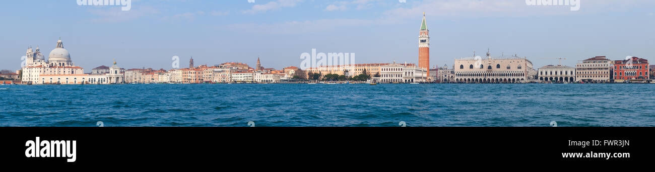 Panoramic view of Venice and San Marco piazza Stock Photo - Alamy