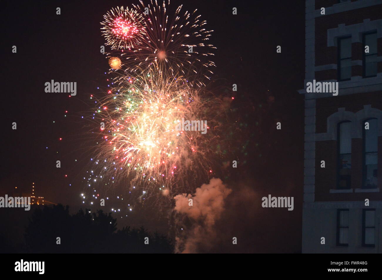 Fireworks Celebration Ebensburg Pennsylvania Stock Photo Alamy