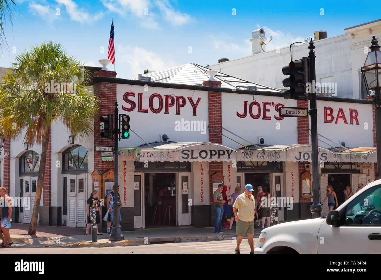 Key West, FL - July 11, 2011:  The historic American bar in Key West, located on Duval Street. Stock Photo