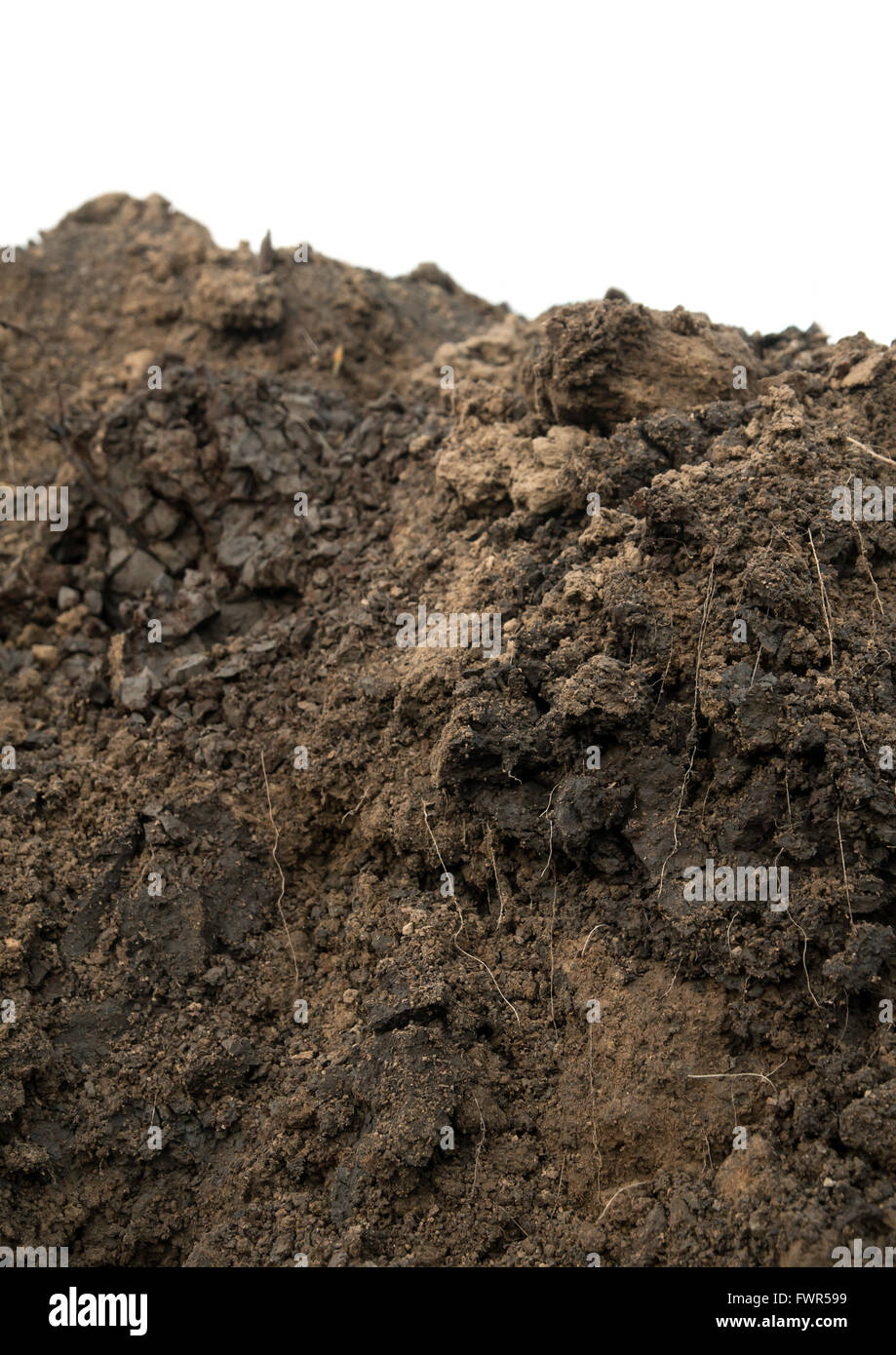 soil isolated on white background Stock Photo
