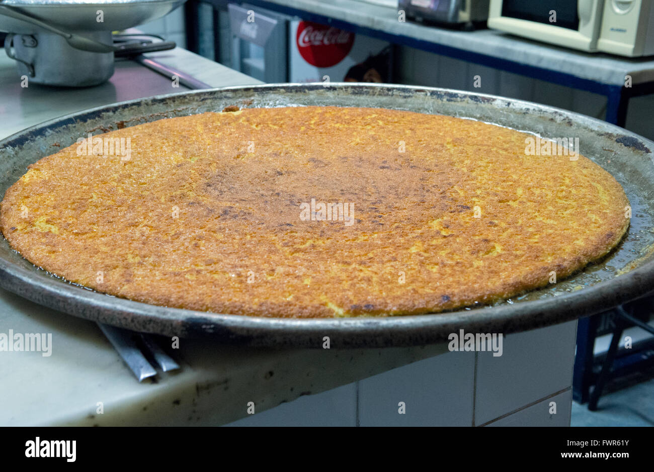 Sciamadda, typical restaurant, Farinata typical Ligurian dish, Genoa, Ligury, Italy, Europe Stock Photo