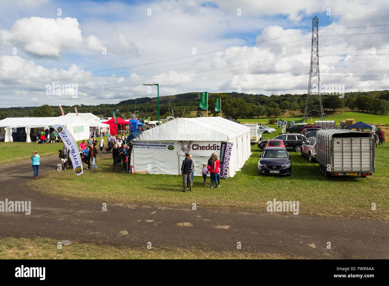 Lancashire Game and Country Festival 2015 showground at Scorton, Lancashire in September 2015. Stock Photo