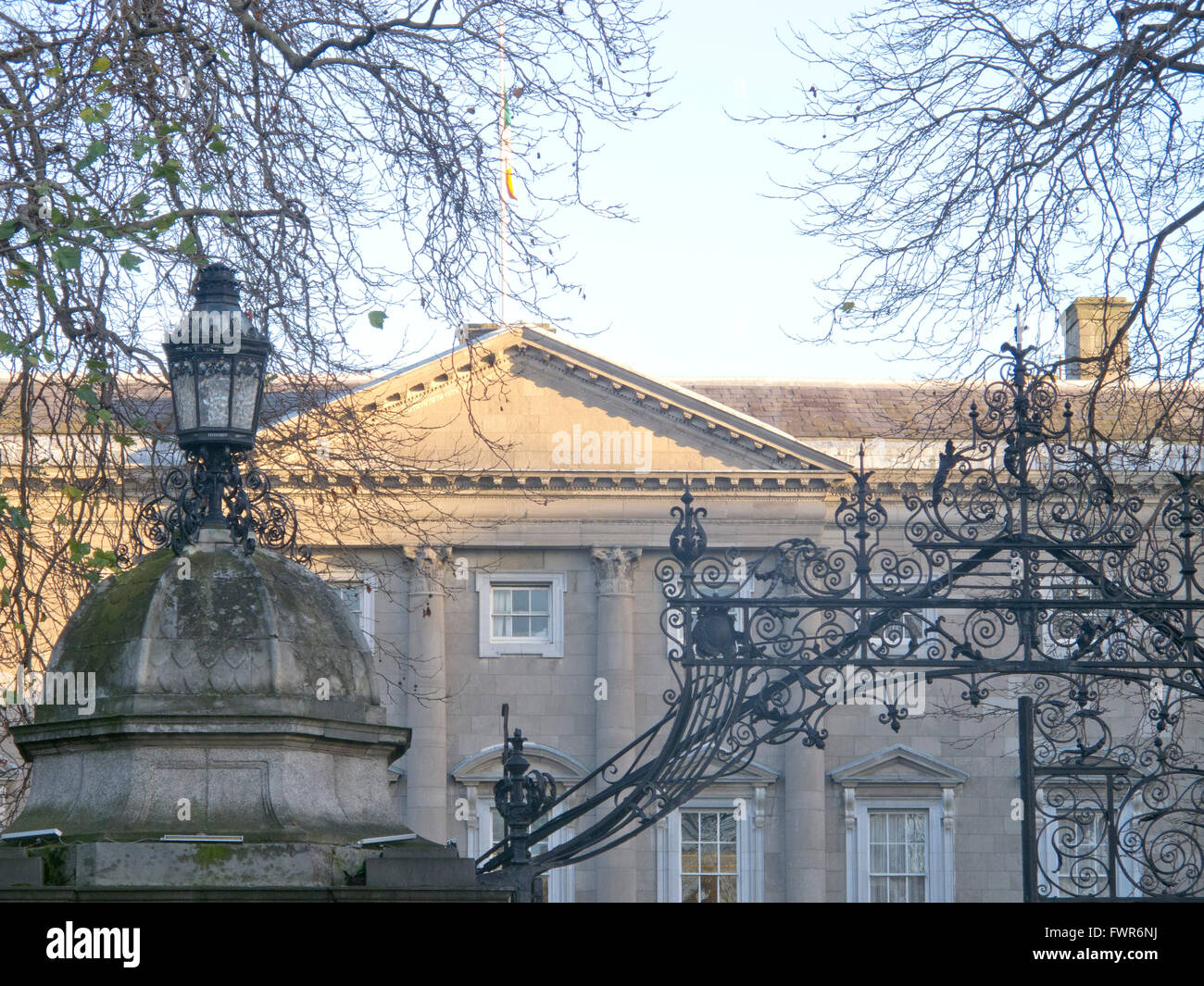 Leinster House in Dublin, Ireland, the seat of the Oireachtas, the parliament of Ireland Stock Photo