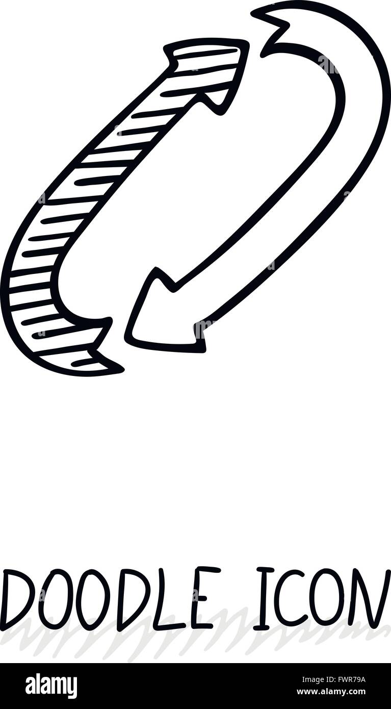 Doodle circle arrow icon eco hi-res stock photography and images - Alamy